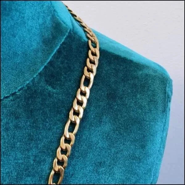 Stalen Figaro Schakel Ketting Goudkleur 2mm 3.5mm 3mm 4.5mm 4mm 50cm 55cm 5mm 60cm 6mm 70cm 7mm 8720157042020 8mm alles Aramat Jewels chirurgisch staal dames figaro Geen edelsteen Geen hanger Geen_Parel Geen_steen goudkleurig halskettingen heren jin ket724-xn12391 Ketting zonder hanger Meerdere Maten PVD Schakelketting set39674 Staal Statement ketting tekst uniseks unisex Volwassenen Zonder_hanger Zonder_steen