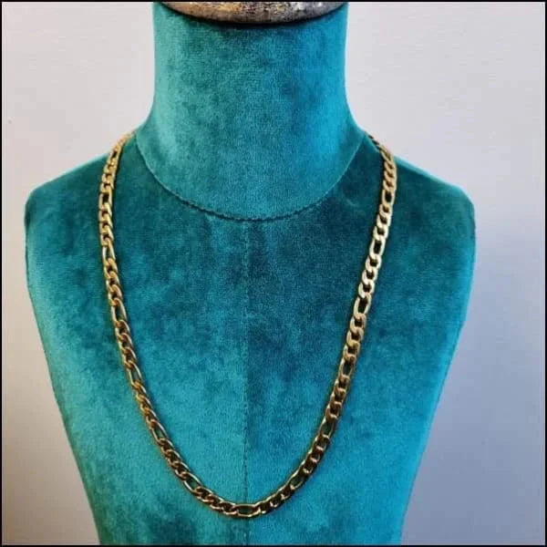 Stalen Figaro Schakel Ketting Goudkleur 2mm 3.5mm 3mm 4.5mm 4mm 50cm 55cm 5mm 60cm 6mm 70cm 7mm 8720157042020 8mm alles Aramat Jewels chirurgisch staal dames figaro Geen edelsteen Geen hanger Geen_Parel Geen_steen goudkleurig halskettingen heren jin ket724-xn12391 Ketting zonder hanger Meerdere Maten PVD Schakelketting set39674 Staal Statement ketting tekst uniseks unisex Volwassenen Zonder_hanger Zonder_steen