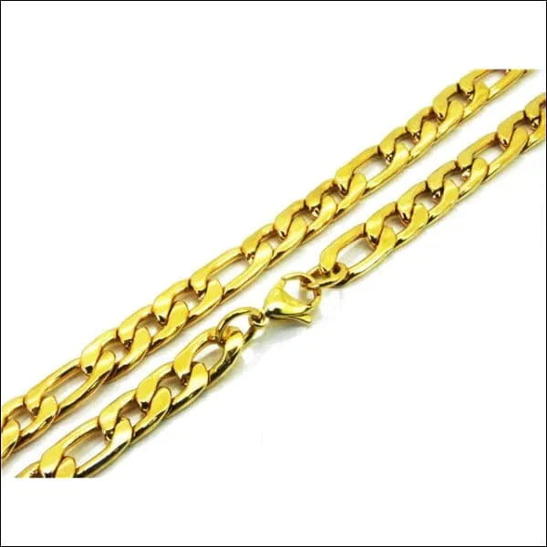 Stalen Figaro Schakel Ketting Goudkleur 60cm 8mm 2mm 3.5mm 3mm 4.5mm 4mm 50cm 55cm 5mm 60cm 6mm 70cm 7mm 8720157042020 8mm alles Aramat Jewels chirurgisch staal dames figaro Geen edelsteen Geen hanger Geen_Parel Geen_steen goudkleurig halskettingen heren jin ket724-xn12391 Ketting zonder hanger Meerdere Maten PVD Schakelketting set39674 Staal Statement ketting tekst uniseks unisex Volwassenen Zonder_hanger Zonder_steen