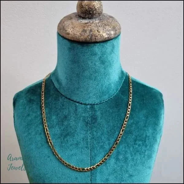 Stalen Figaro Schakel Ketting Goudkleur 2mm 3.5mm 3mm 4.5mm 4mm 50cm 55cm 5mm 60cm 6mm 70cm 7mm 8720157042020 8mm alles Aramat Jewels chirurgisch staal dames figaro Geen edelsteen Geen hanger Geen_Parel Geen_steen goudkleurig halskettingen heren jin ket724-xn12391 Ketting zonder hanger Meerdere Maten PVD Schakelketting set39674 Staal Statement ketting tekst uniseks unisex Volwassenen Zonder_hanger Zonder_steen