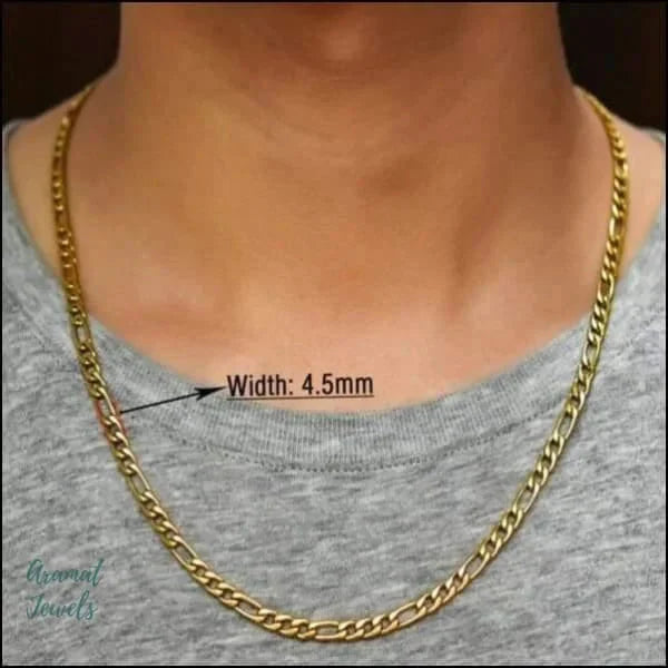Stalen Figaro Schakel Ketting Goudkleur 2mm 3.5mm 3mm 4.5mm 4mm 50cm 55cm 5mm 60cm 6mm 70cm 7mm 8720157042020 8mm alles Aramat Jewels chirurgisch staal dames figaro Geen edelsteen Geen hanger Geen_Parel Geen_steen goudkleurig halskettingen heren jin ket724-xn12391 Ketting zonder hanger Meerdere Maten PVD Schakelketting set39674 Staal Statement ketting tekst uniseks unisex Volwassenen Zonder_hanger Zonder_steen