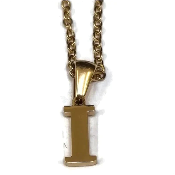 Halskettingen | Stalen Goudkleurige Letter Ketting Initiaal-