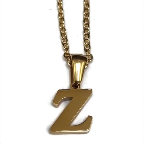 Halskettingen | Stalen Goudkleurige Letter Ketting Initiaal-