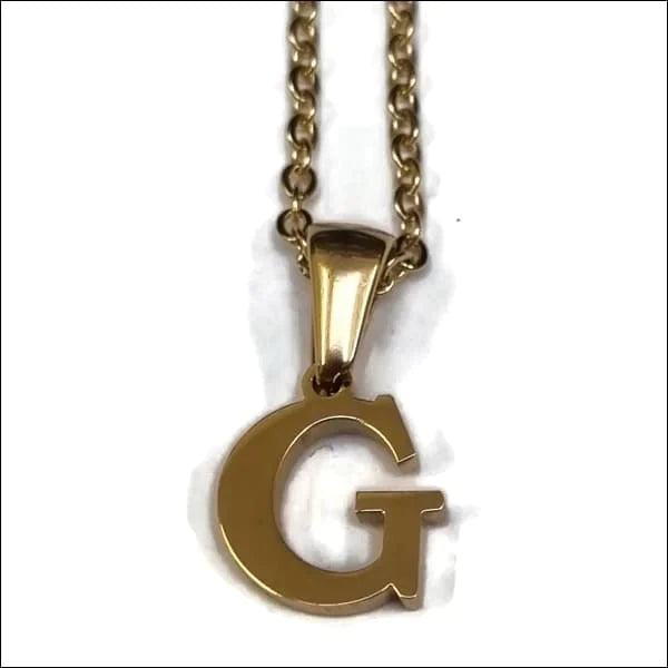Halskettingen | Stalen Goudkleurige Letter Ketting Initiaal-