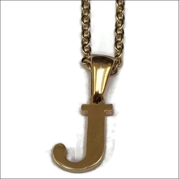 Halskettingen | Stalen Goudkleurige Letter Ketting Initiaal-