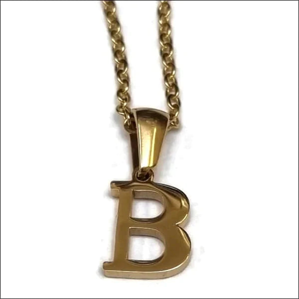 Halskettingen | Stalen Goudkleurige Letter Ketting Initiaal-