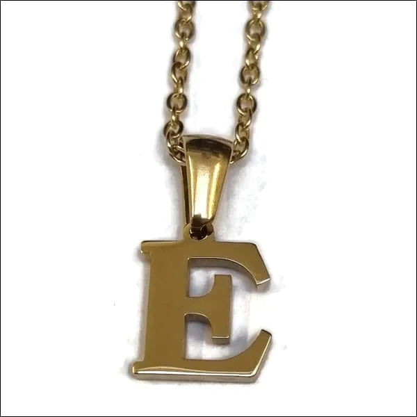 Halskettingen | Stalen Goudkleurige Letter Ketting Initiaal-