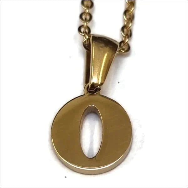 Halskettingen | Stalen Goudkleurige Letter Ketting Initiaal-