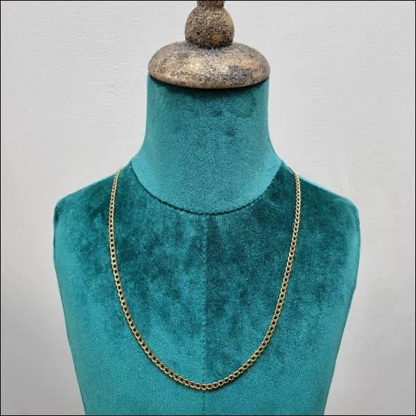 -Platte Gourmet Ketting Goudkleurig Cuban chain-Aramat Jewels