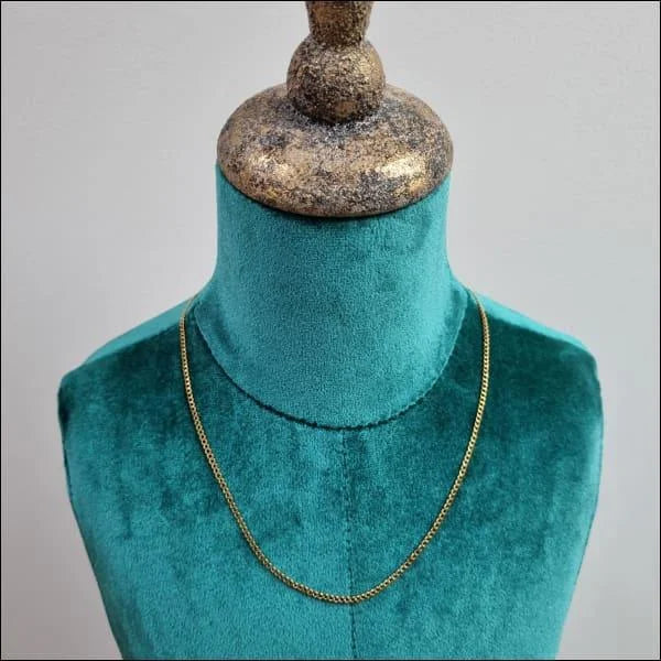 ket298-XN10725-Platte Gourmet Ketting Goudkleurig Cuban chain-Aramat Jewels
