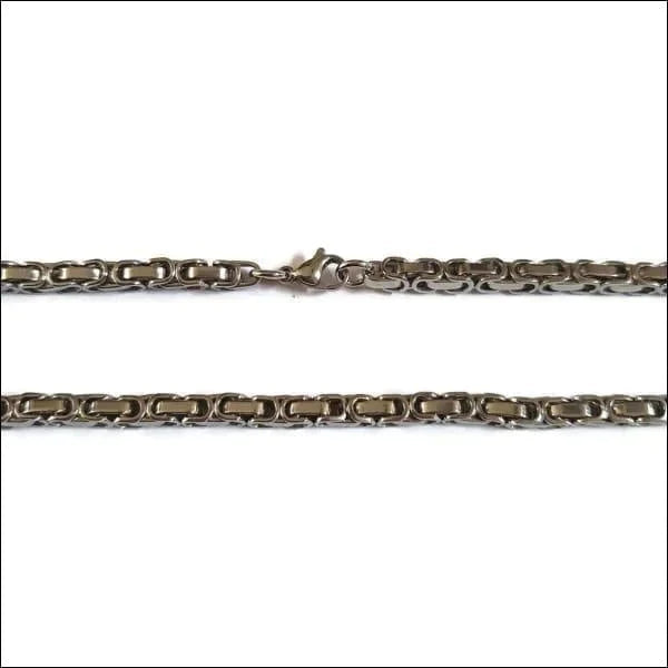 Stalen Koningsketting Zilverkleurig Vierkant Dicht 60cm 6mm 8720157030973 alles Aramat Jewels chirurgisch staal Geen edelsteen Geen_Parel Geen_steen halskettingen heren ket656-XN13873 Ketting zonder hanger konings Meerdere Maten nakijken PVD Schakelketting Staal Statement ketting tekst uniseks unisex Volwassenen zilverkleurig Zonder_hanger Zonder_steen