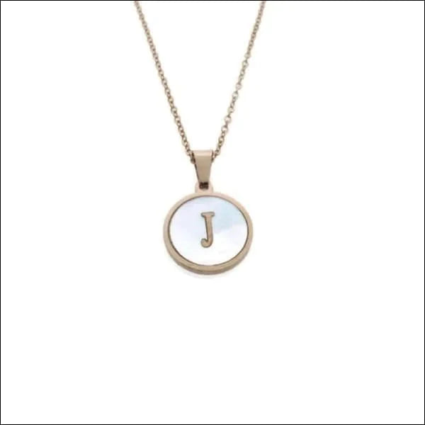 Stalen Letter Ketting Initiaal Schelp Rosékleurig 45cm 16mm J 16mm 45cm A alles anker C chirurgisch staal dames E foto Geen edelsteen Geen hanger halskettingen J K Ketting met hanger Ketting met initiaal L letter Letterketting Meerdere Varianten Met_hanger Nieuw P Paarlemoer PVD rosékleurig S Schakelketting schelp Schelpenketting Staal tekst uniseks unisex Volwassenen wit Y