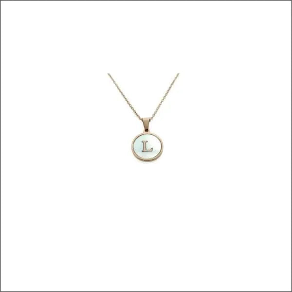 Stalen Letter Ketting Initiaal Schelp Rosékleurig 45cm 16mm L 16mm 45cm A alles anker C chirurgisch staal dames E foto Geen edelsteen Geen hanger halskettingen J K Ketting met hanger Ketting met initiaal L letter Letterketting Meerdere Varianten Met_hanger Nieuw P Paarlemoer PVD rosékleurig S Schakelketting schelp Schelpenketting Staal tekst uniseks unisex Volwassenen wit Y