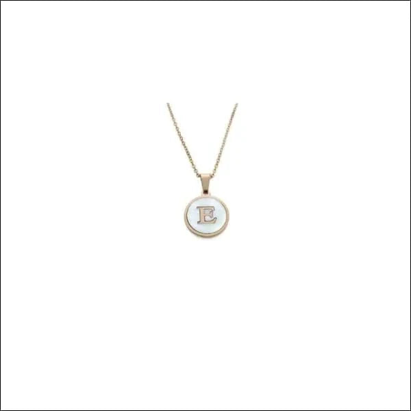 Stalen Letter Ketting Initiaal Schelp Rosékleurig 45cm 16mm E 16mm 45cm A alles anker C chirurgisch staal dames E foto Geen edelsteen Geen hanger halskettingen J K Ketting met hanger Ketting met initiaal L letter Letterketting Meerdere Varianten Met_hanger Nieuw P Paarlemoer PVD rosékleurig S Schakelketting schelp Schelpenketting Staal tekst uniseks unisex Volwassenen wit Y