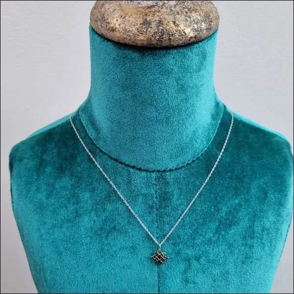 Zilveren Ketting Met Keltische Hanger 12mm 45cm alles dames elf925 Geen edelsteen Geen_Parel Geen_steen geoxideerd halskettingen keltisch Ketting met hanger Minimalistische ketting moederdag plastick PVD Schakelketting silver Volwassenen zilver Zonder_steen