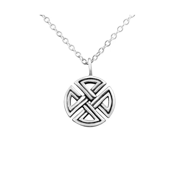Zilveren Ketting Met Keltische Hanger Keltische-Knoop-10mm 12mm 45cm alles dames elf925 Geen edelsteen Geen_Parel Geen_steen geoxideerd halskettingen keltisch Ketting met hanger Minimalistische ketting moederdag plastick PVD Schakelketting silver Volwassenen zilver Zonder_steen