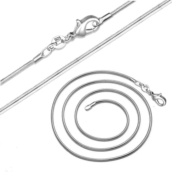 Zilveren Slangenketting 1mm alles dames halskettingen Meerdere Maten slangen tekst uniseks unisex Volwassenen zilver