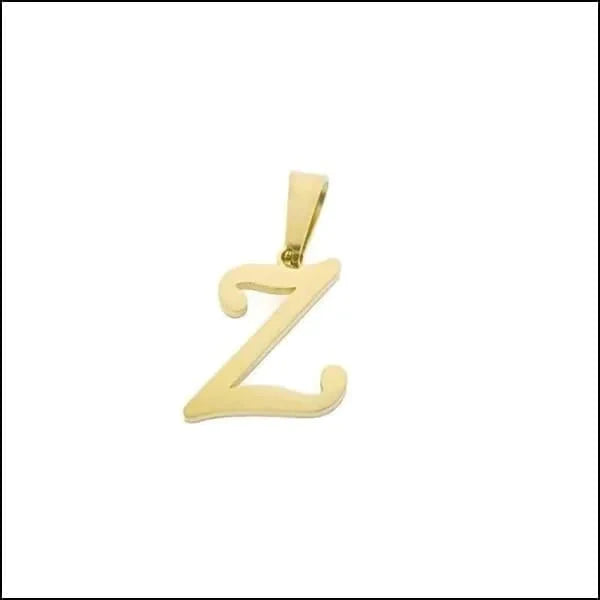 Stalen Goudkleurige Letter Hanger Initiaal Z 14mm 17mm 8720157001928 A alles Aramat Jewels B C chirurgisch staal D E F G Geen edelsteen Geen hanger Geen steen goudkleurig H hangers I J K L let-B letter Letterhanger M Meerdere Varianten N O P PVD Q R S Staal T tekst U unisex V Volwassenen W X Y Z zonder_ketting Zonder_steen