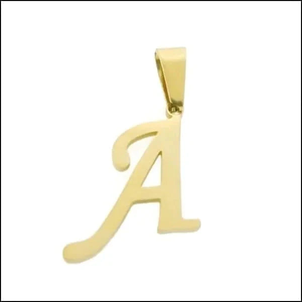 Stalen Goudkleurige Letter Hanger Initiaal A 14mm 17mm 8720157001928 A alles Aramat Jewels B C chirurgisch staal D E F G Geen edelsteen Geen hanger Geen steen goudkleurig H hangers I J K L let-B letter Letterhanger M Meerdere Varianten N O P PVD Q R S Staal T tekst U unisex V Volwassenen W X Y Z zonder_ketting Zonder_steen