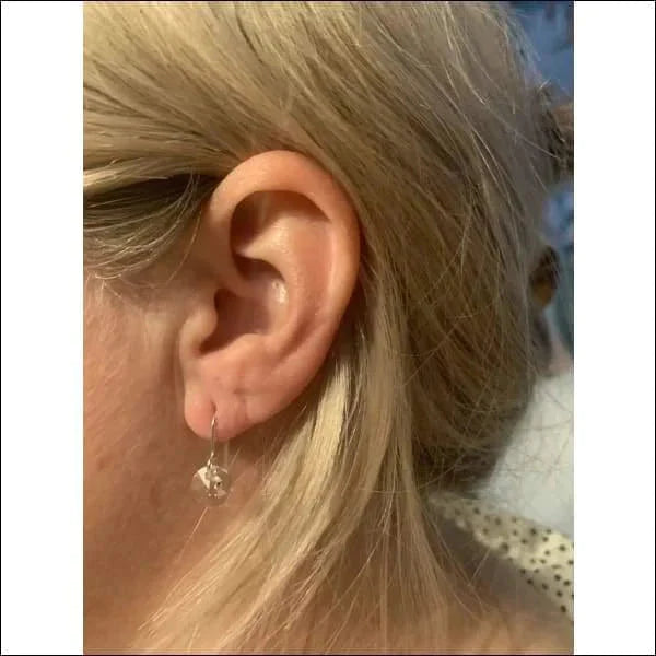 Kinder Oorhangers Met Bedel 925 Zilver Kristal 20mm alles dames elf925 Geen hanger kinderen kristal Met_steen oorbellen oorhangers oormodel plastick rond silver transparant Video zilver