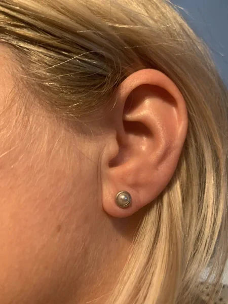 Parel Zweerknopjes Oorbellen Wit Zilverkleurig Chirurgisch 6mm alles chirurgisch staal dames Geen hanger Geen_Parel oorbellen oormodel parel PVD Staal Video Volwassenen zilverkleurig zweerknopjes