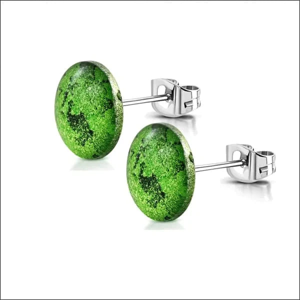 Acryl Ronde Oorstekers Staal 12mm Groen-Zwart 12mm acryl alles Aramat Jewels chirurgisch staal dames geel Geel-Zwart Geen hanger Geen oormodel Geen_Parel grijs Grijs-Zwart groen Groen-Zwart Meerdere kleuren Nieuw oorbellen oranje Oranje-Zwart paars Paars-Zwart PVD rond Staal uniseks Volwassenen Zonder_steen zwart