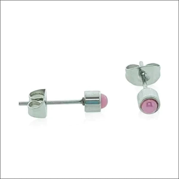 Parel Oorbellen-4mm-staal- Zilverkleurig/Roze 4mm 8720157009931 alles Aramat Jewels chirurgisch staal dames geel Geen hanger Geen oormodel goudkleurig grijs kinderen Kleur_Goudkleurig Kleur_Zwart Meerdere kleuren oorbellen parel PVD roze Staal Volwassenen wit zilverkleurig Zwart zweerknopjes