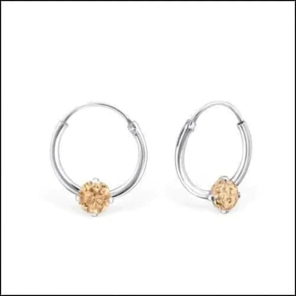 Kinder Oorringetjes 12mm Zirkonia Rond Champagne 8720157011101 alles Aramat Jewels champagne Donker Rood elf925 geel Goudkleurig / Champagne kinderen lila Meerdere kleuren Met_steen Nieuw Olijf olijf_groen oor465-23463 oorbellen Oorringen oorringetjes oranje paars plastick rood silver Soort sieraad_Oorringen zilver zirkonia zonder hanger Zonder_hanger zwart