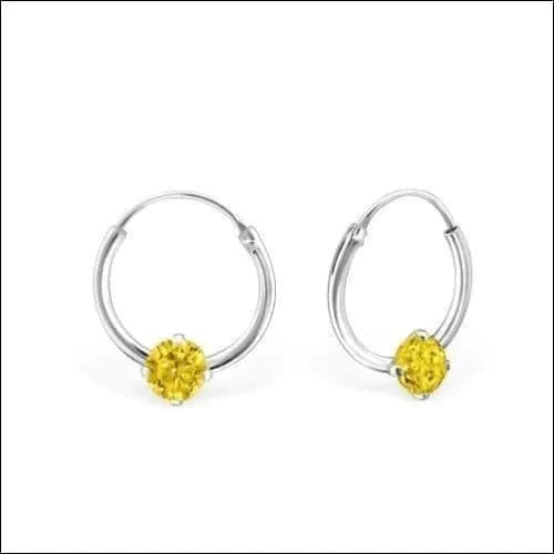 Kinder Oorringetjes 12mm Zirkonia Rond Geel 8720157011101 alles Aramat Jewels champagne Donker Rood elf925 geel Goudkleurig / Champagne kinderen lila Meerdere kleuren Met_steen Nieuw Olijf olijf_groen oor465-23463 oorbellen Oorringen oorringetjes oranje paars plastick rood silver Soort sieraad_Oorringen zilver zirkonia zonder hanger Zonder_hanger zwart