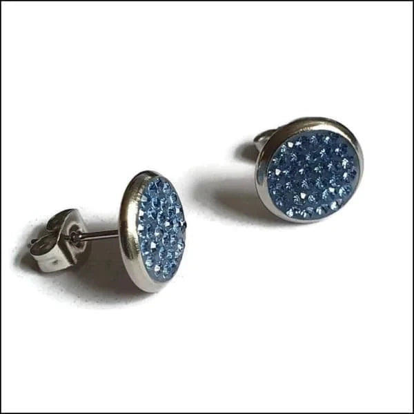 Stalen Oorstekers Zweerknopjes Kristallen 10mm- Licht Blauw 10mm AB AB Transparant alles Aramat Jewels Champagne chirurgisch staal dames Donker Blauw Fuchsia Roze Geen hanger Geen oormodel geometrisch gepolijst kinderen kristal Licht Blauw Licht Roze Meerdere kleuren Met_steen multikleurig Nieuw Olijf Groen oor3010 oorbellen PVD rond Rood Roze Soort sieraad_Oorbellen Staal Transparant yoyo Zee Blauw zilverkleurig zonder hanger Zonder_hanger Zwart zweerknopjes
