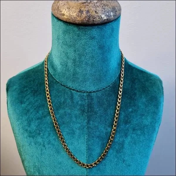 -Platte Gourmet Ketting Goudkleurig Cuban chain-Aramat Jewels