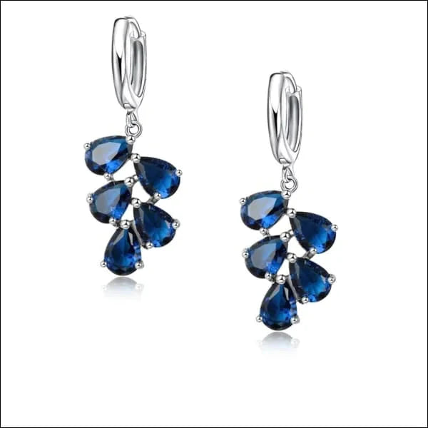Zilveren Oorringen Met Druppels Zirkonia Donker Blauw 12mm alles blauw dames Donker Blauw druppel factory-outlet Geen oormodel Geen_Parel kinderen Meerdere kleuren Met_steen Multi Kleur Multikleur multikleurig oorbellen Oorringen oorringetjes rood silver transparant Volwassenen zilver zirkonia Zonder_hanger zwart
