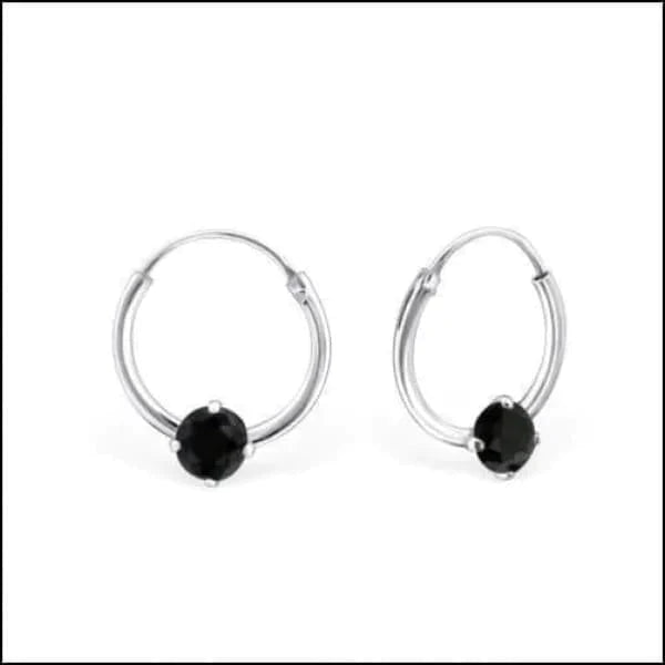 Kinder Oorringetjes 12mm Zirkonia Rond Zwart 8720157011101 alles Aramat Jewels champagne Donker Rood elf925 geel Goudkleurig / Champagne kinderen lila Meerdere kleuren Met_steen Nieuw Olijf olijf_groen oor465-23463 oorbellen Oorringen oorringetjes oranje paars plastick rood silver Soort sieraad_Oorringen zilver zirkonia zonder hanger Zonder_hanger zwart