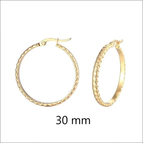 Stalen Oorringen 30mm Goudkleur Belgie-30x3mm 30mm 3mm 8720157045571 alles Aramat Jewels chirurgisch staal dames fgift Geen edelsteen Geen oormodel Geen_Parel Geen_steen goudkleurig Meerdere Varianten oor1099 oorbellen Oorringen oorringetjes PVD rond Soort sieraad_Oorringen Staal Volwassenen Zonder_hanger zweerknopjes