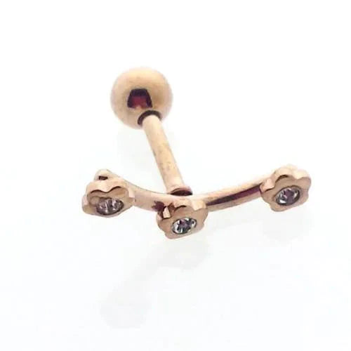 Helixpiercing Rosékleurig 3 Steentjes alles helixpiercings nakijken niet geupdated Oor piercing Piercings rosékleurig tekst Volwassenen