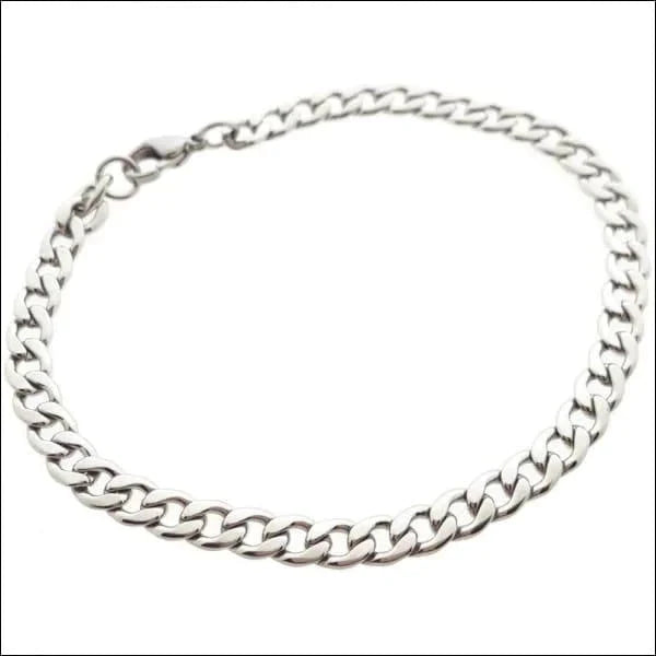 Gourmet Armband Staal 21cm 6mm Zilverkleurig 21cm 6mm alles Armbanden chirurgisch staal dames Geen_steen gourmet heren nakijken PVD Schakelarmband set30686 Staal tekst uniseks Volwassenen xn4427 zilverkleurig Zonder_hanger Zonder_steen