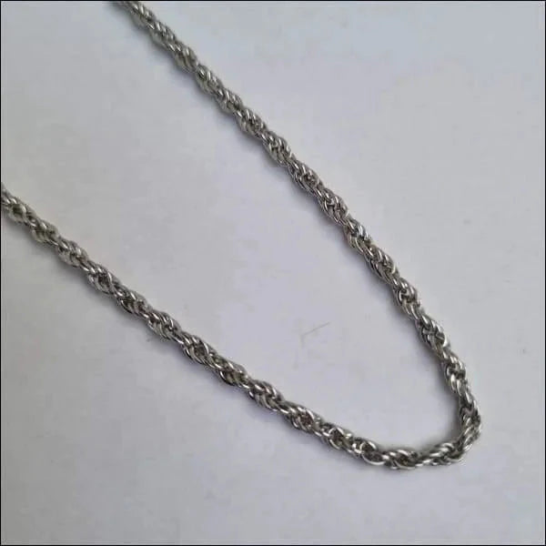 Gevlochten Ketting Staal 75cm 2.5mm Zilverkleurig 2.5mm 75cm alles chirurgisch staal dames Geen edelsteen Geen_Parel Geen_steen gevlochten Halskettingen heren Ketting zonder hanger koord Minimalistische ketting nakijken PVD Schakelketting Staal tekst uniseks unisex Volwassenen zilverkleurig zonder hanger Zonder_hanger Zonder_steen