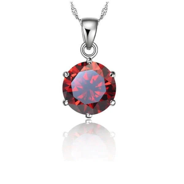 Zilveren-dames-halsketting-ronde-zirkonia-45cm Rood 45cm alles Champagne dames Donker Blauw factory-outlet Geen_Parel Groen halskettingen Ketting met hanger Meerdere kleuren Met_hanger Met_ketting Met_steen Paars rond rood Roze S31711 Schakelketting silver Singapore Transparant Volwassenen zilver zirkonia Zwart