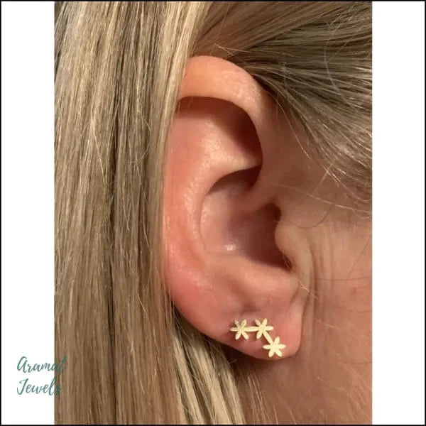 Oorbellen | Chirurgisch Stalen 3 Bloemen- Kopen?
