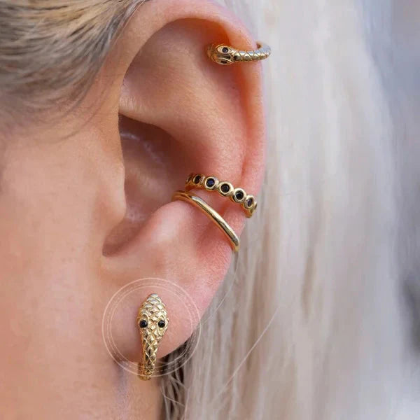 Oorringen | Zilveren Mini Oorringetjes Slang 10mm