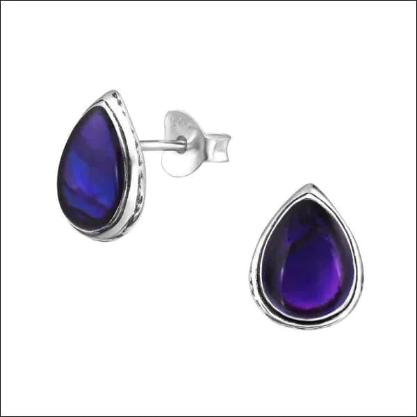 Zilveren Abalone Oorbellen- 10mm 8mm Abalone Abalone groen Abalone paars Abalone roze alles Aramat Jewels bali blauw dames Donker blauw donker_blauw druppel elf925 Geen oormodel Geen_Parel geoxideerd groen Meerdere kleuren Meerdere Maten Meerdere Varianten Nieuw oorbellen paars rond roze schelp silver Volwassenen zilver zonder hanger Zonder_hanger