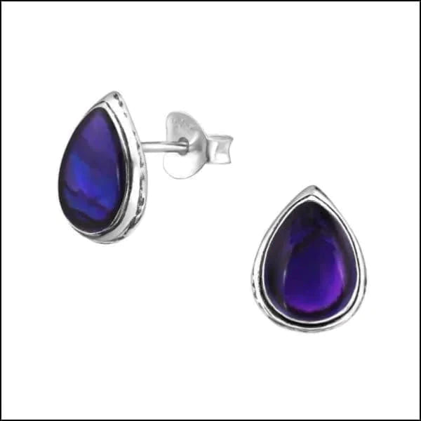 Zilveren Abalone Oorbellen- Druppel-Abalone paars-10x8mm 10mm 8mm Abalone Abalone groen Abalone paars Abalone roze alles Aramat Jewels bali blauw dames Donker blauw donker_blauw druppel elf925 Geen oormodel Geen_Parel geoxideerd groen Meerdere kleuren Meerdere Maten Meerdere Varianten Nieuw oorbellen paars rond roze schelp silver Volwassenen zilver zonder hanger Zonder_hanger