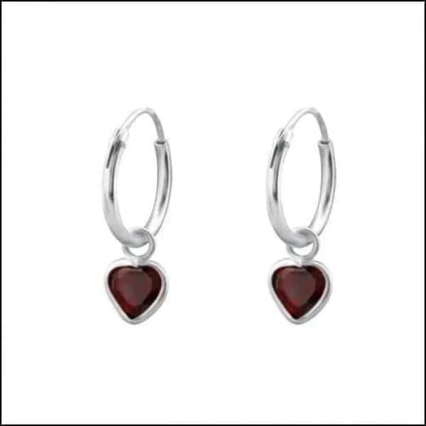 Zilveren Hartvormige Zirkonia Kinder Oorringen 12mm 8720157093688 alles Aramat Jewels elf925 hart kinderen lila Meerdere kleuren Met hanger Met_hanger Met_steen oor543-4662 oorbellen Oorringen oorringetjes paars rood roze silver Soort sieraad_Oorringen transparant zilver zirkonia zwart