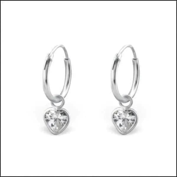 Zilveren Hartvormige Zirkonia Kinder Oorringen Transparant 12mm 8720157093688 alles Aramat Jewels elf925 hart kinderen lila Meerdere kleuren Met hanger Met_hanger Met_steen oor543-4662 oorbellen Oorringen oorringetjes paars rood roze silver Soort sieraad_Oorringen transparant zilver zirkonia zwart
