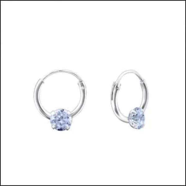 Zilveren Kinder Oorringen Met Zirkonia Steentje Lila 1.2mm 10mm 8720157002963 alles Aramat Jewels elf925 kinderen lila Meerdere Varianten Met_steen Nieuw oor571-13867 oorbellen Oorringen oorringetjes plastick silver Soort sieraad_Oorringen transparant zilver zirkonia zonder hanger Zonder_hanger