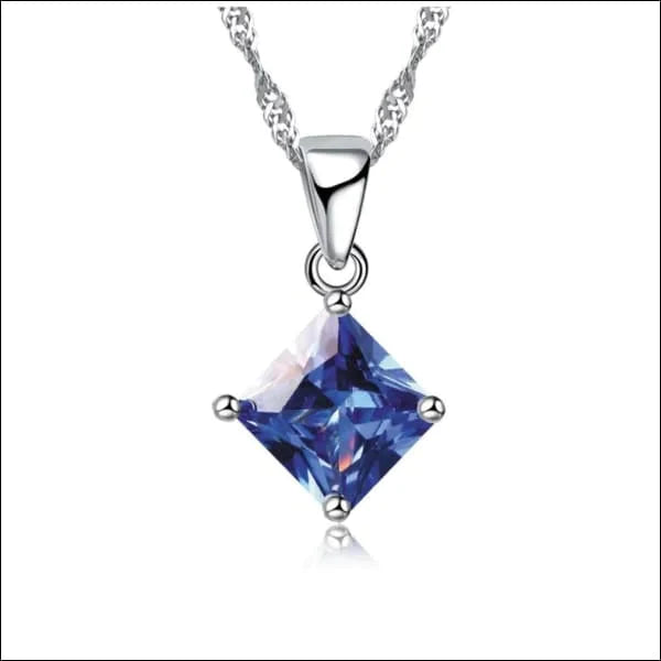 Zilveren-dames-halsketting-zirkonia-ruit-45cm Donker Blauw 45cm alles blauw dames Donker Blauw factory-outlet Geen_Parel groen halskettingen Ketting met hanger Meerdere kleuren Met_hanger Met_ketting Met_steen Nieuw Olijf Groen olijf_groen paars roze ruit Schakelketting silver Singapore uniseks unisex Volwassenen zilver zirkonia