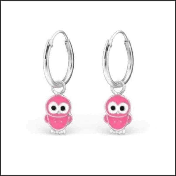 Zilveren Kinder Oorringen Met Bedel Uil Uiltje Roze-12mm 12mm 8720157002987 alles Aramat Jewels dier elf925 emaille kinderen Meerdere Varianten Met_hanger Met_steen Model 1 Model 2 Model 3 Nieuw oorbellen Oorringen oorringetjes roze silver Soort sieraad_Oorringen uil Uiltje Licht Roze-12mm Uiltje Roze-12mm Uiltje-Roze-Wit-12mm zilver