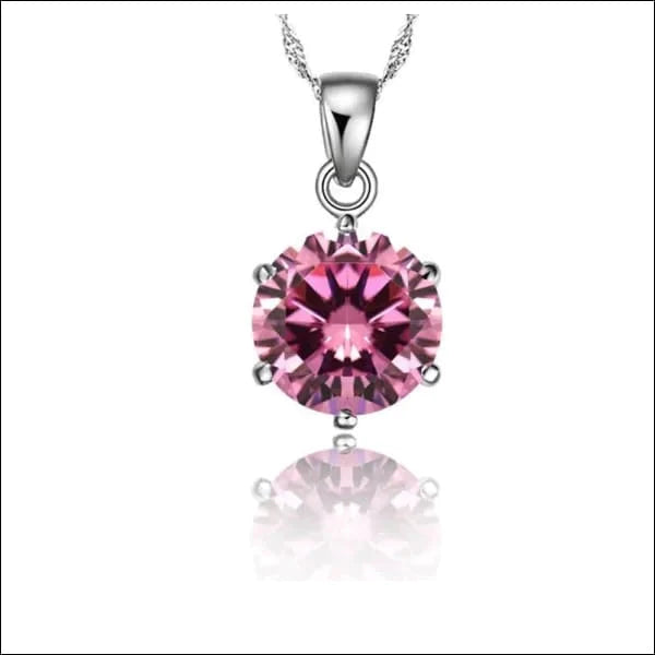 Zilveren-dames-halsketting-ronde-zirkonia-45cm Roze 45cm alles Champagne dames Donker Blauw factory-outlet Geen_Parel Groen halskettingen Ketting met hanger Meerdere kleuren Met_hanger Met_ketting Met_steen Paars rond rood Roze S31711 Schakelketting silver Singapore Transparant Volwassenen zilver zirkonia Zwart