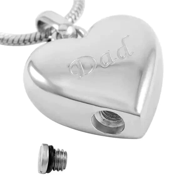 Stalen Ashanger Vader Hart-Dad-Zilverkleur-2.5x2cm alles Aramat Jewels ashangers Assieraad chirurgisch staal gedenkhangers gedenksieraden Geen hanger Geen_Parel hart Hart met vleugels-Dad-2x5cm Hart-Dad-3.2x1.9mm Hart-Dad-3x1.8mm Meerdere Varianten My dad love always-2.8x1.7mm PVD staal uniseks vader Volwassenen zilverkleurig zonder_ketting zwart