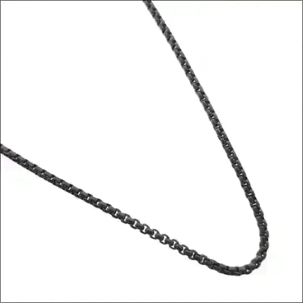 Stalen-jasseron-schakelketting-zwart 2mm 5mm 60cm 60cm / 2mm 70cm 70cm / 5mm 75cm 75cm / 2mm alles chirurgisch staal dames Geen edelsteen Geen_Parel Geen_steen halskettingen heren jasseron jin Ketting zonder hanger Meerdere Maten Minimalistische ketting PVD Schakelketting Staal Statement ketting tekst uniseks unisex Volwassenen Zonder_hanger Zonder_steen zwart